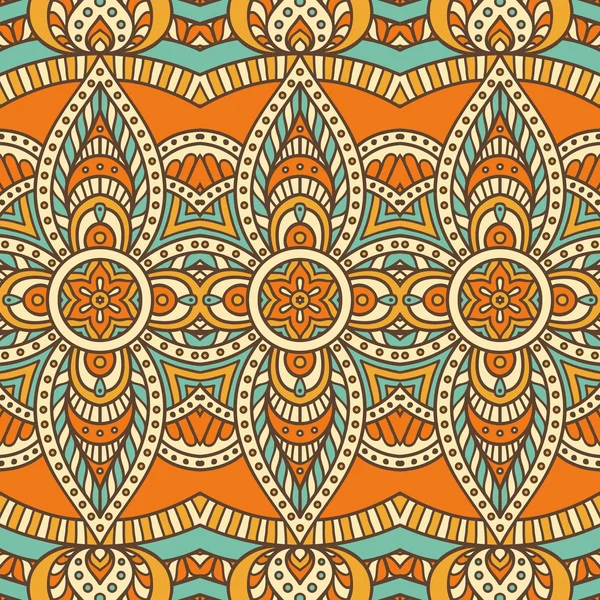 Ethnic floral seamless pattern — Stock Vector