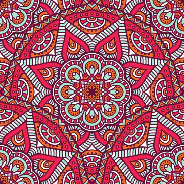 Ethnic floral seamless pattern — Stock Vector