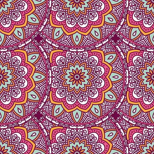 Ethnic floral seamless pattern — Stock Vector