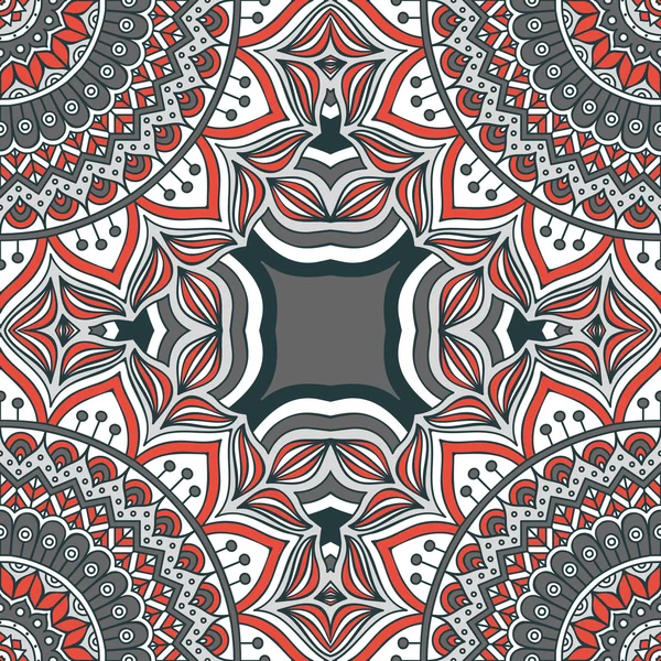 Ethnique floral motif sans couture — Image vectorielle