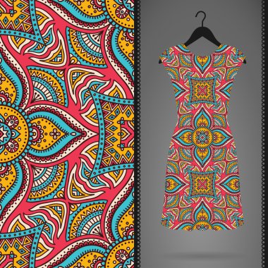 Elbise ve Dikişsiz desen kartı