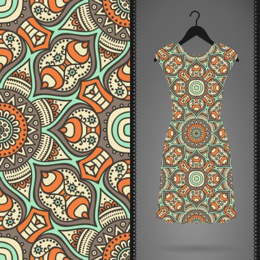 Elbise ve Dikişsiz desen kartı