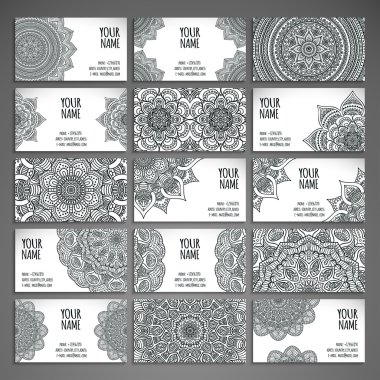 Kartvizit. Vintage dekor elementleri.