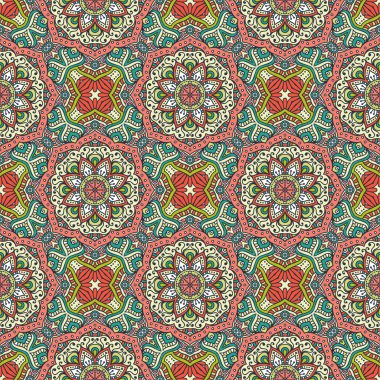 etnik çiçek seamless modeli