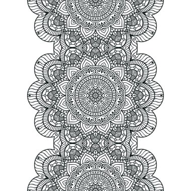 etnik çiçek seamless modeli