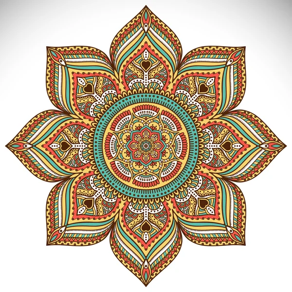 Bella carta con mandala — Vettoriale Stock