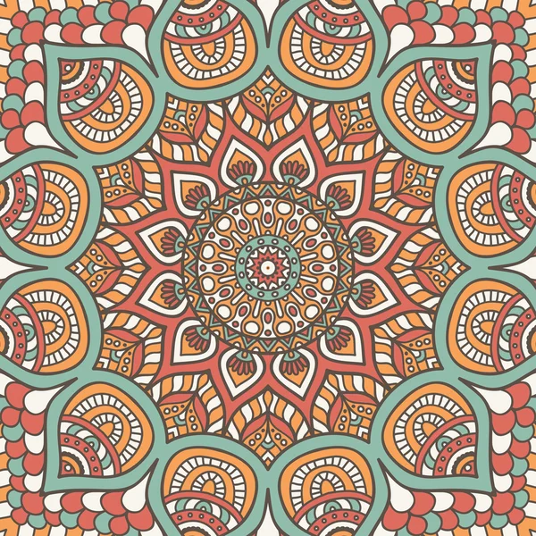 Bella carta con mandala — Vettoriale Stock