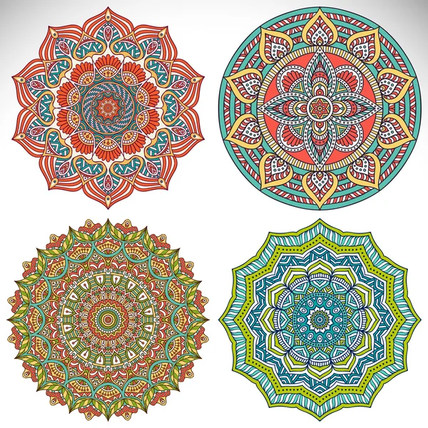 Bella carta con mandala — Vettoriale Stock