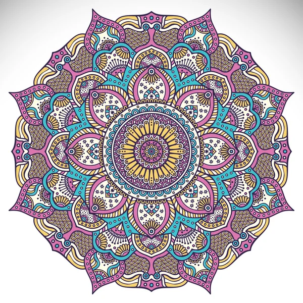 Hermosa tarjeta con mandala — Vector de stock