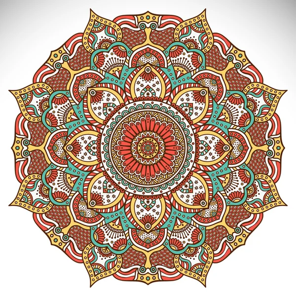 Hermosa tarjeta con mandala — Archivo Imágenes Vectoriales