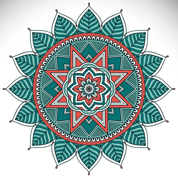 Bella carta con mandala — Vettoriale Stock