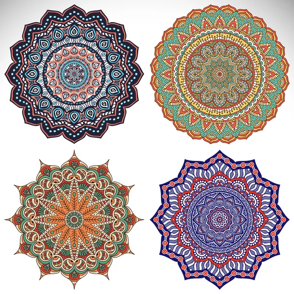 Bella carta con mandala — Vettoriale Stock