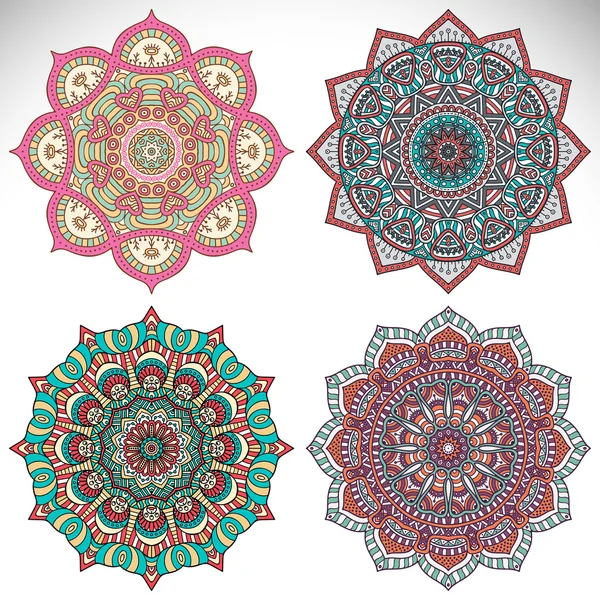 Belle carte avec mandala — Image vectorielle