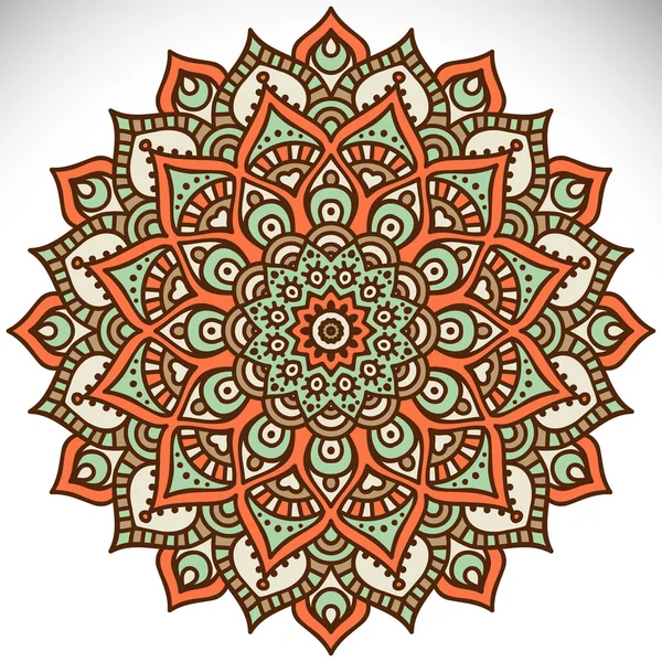 Bella carta con mandala — Vettoriale Stock