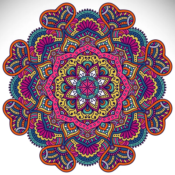 Hermosa tarjeta con mandala — Vector de stock