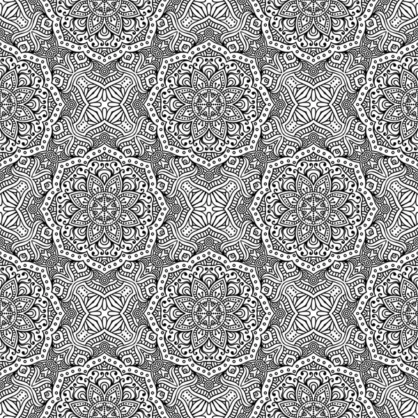 Ethnique floral motif sans couture — Image vectorielle