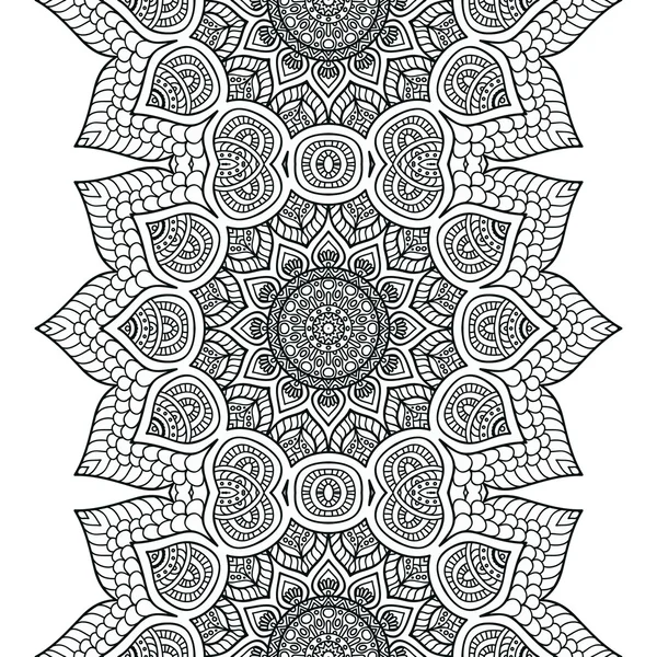 Ethnique floral motif sans couture — Image vectorielle