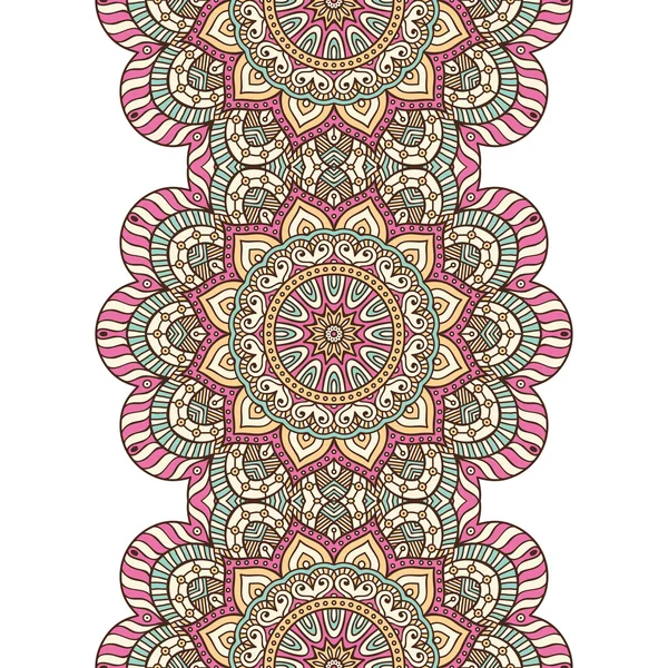 Ethnique floral motif sans couture — Image vectorielle