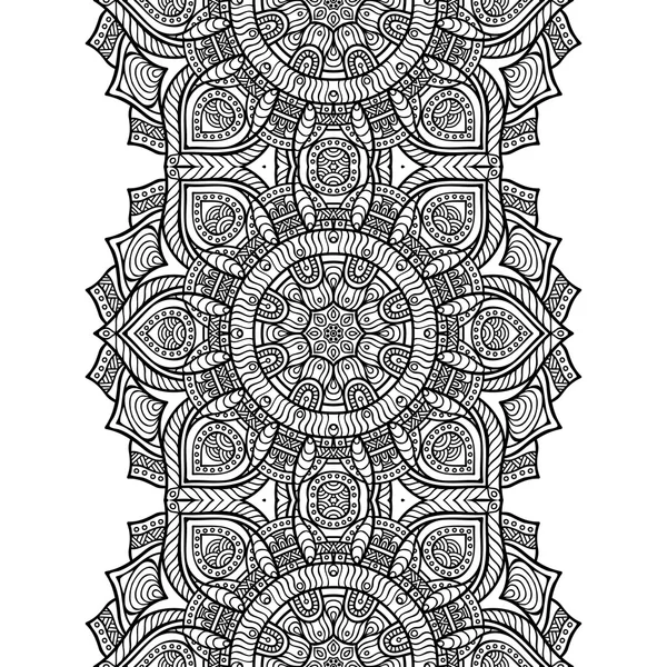 Ethnique floral motif sans couture — Image vectorielle