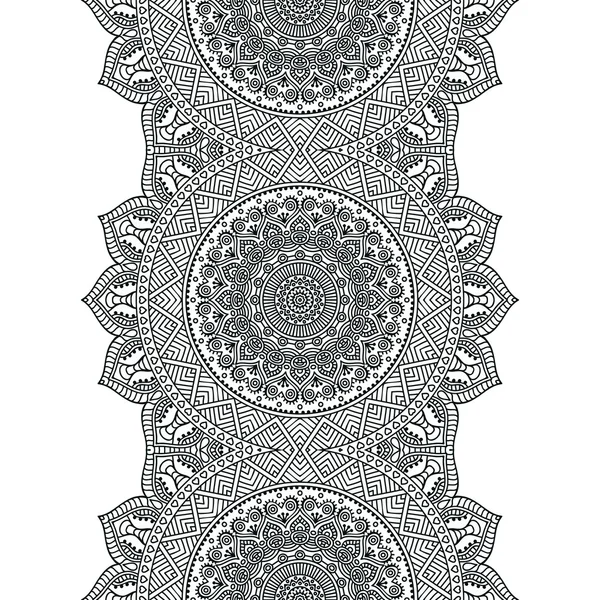 Patrón sin costura floral étnico — Vector de stock