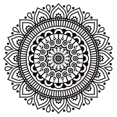Round ornament in ethnic style clipart