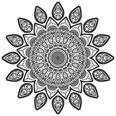 Etnik tarzda yuvarlak süsleme