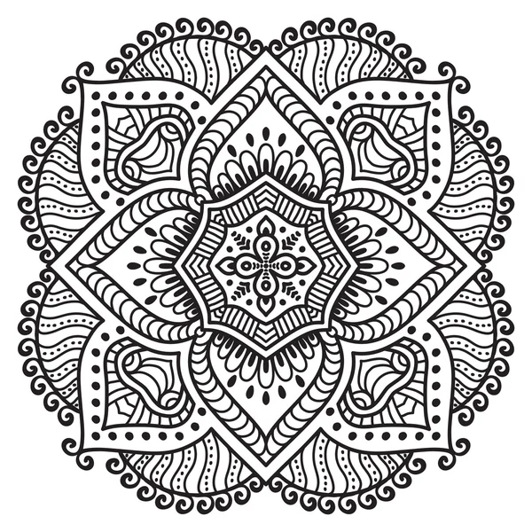 Round ornament in ethnic style — 스톡 벡터