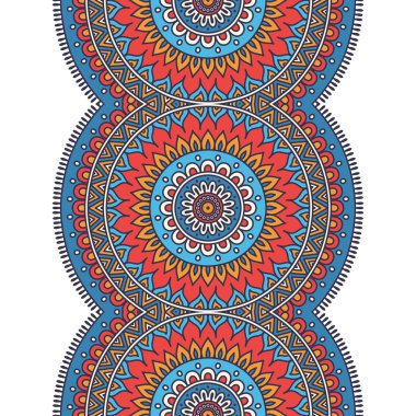 etnik çiçek seamless modeli