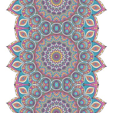 etnik çiçek seamless modeli