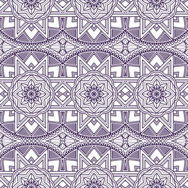 etnik çiçek seamless modeli