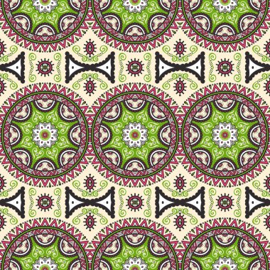 etnik çiçek seamless modeli