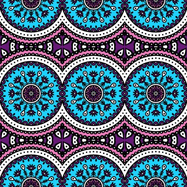 etnik çiçek seamless modeli