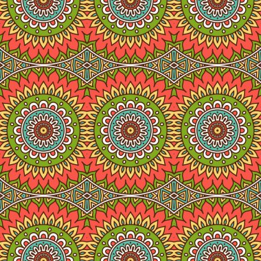 etnik çiçek seamless modeli