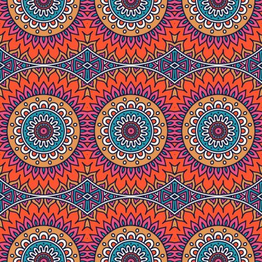 etnik çiçek seamless modeli