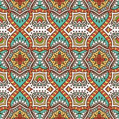 etnik çiçek seamless modeli