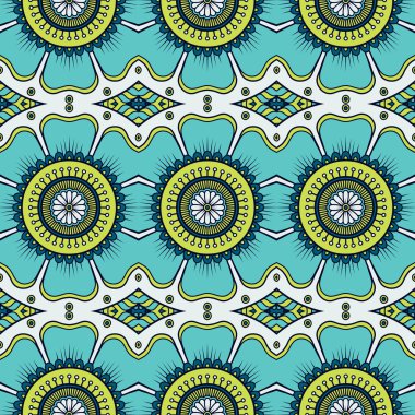 etnik çiçek seamless modeli