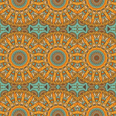 etnik çiçek seamless modeli