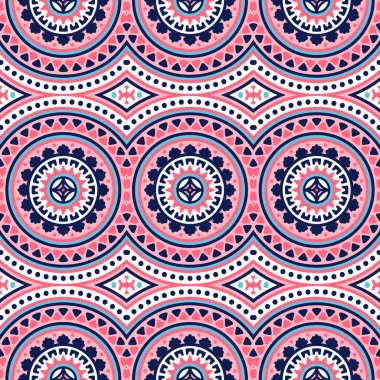 etnik çiçek seamless modeli