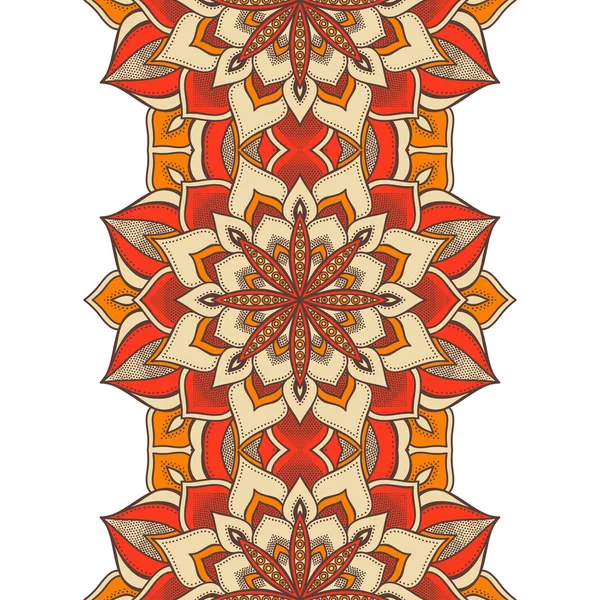 Ethnique floral motif sans couture — Image vectorielle