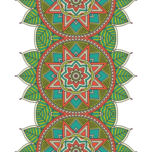 Patrón sin costura floral étnico — Vector de stock