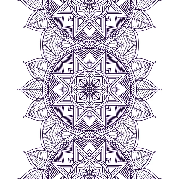 Patrón sin costura floral étnico — Vector de stock