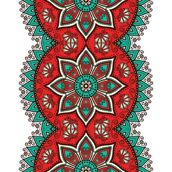 Patrón sin costura floral étnico — Vector de stock