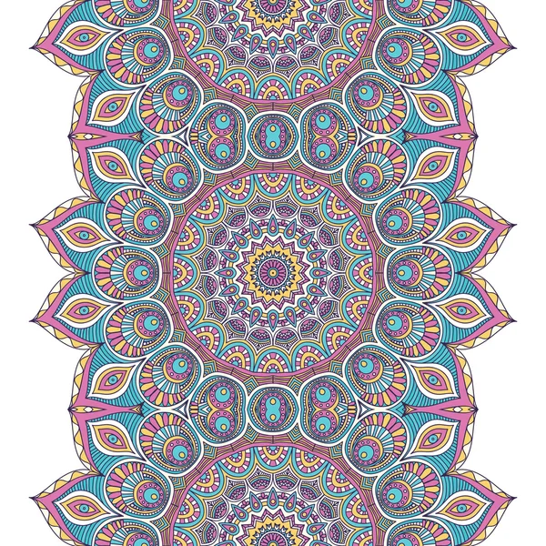 Ethnique floral motif sans couture — Image vectorielle