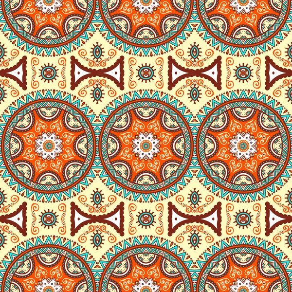 Ethnic floral seamless pattern — Stock Vector