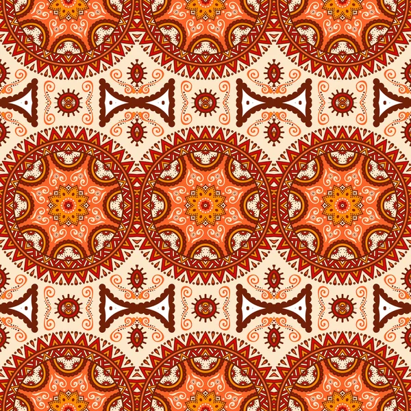 Ethnic floral seamless pattern — Stock Vector