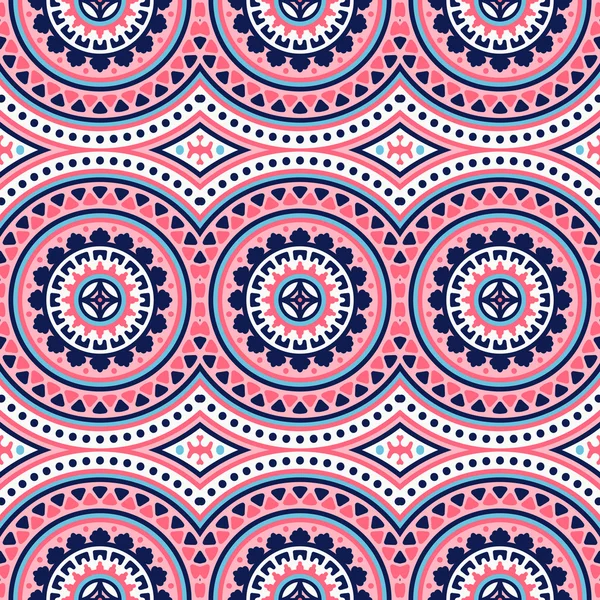 Ethnique floral motif sans couture — Image vectorielle