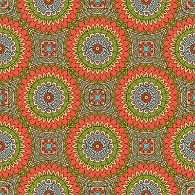 etnik çiçek seamless modeli