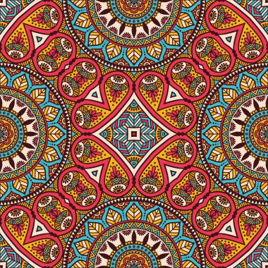 etnik çiçek seamless modeli