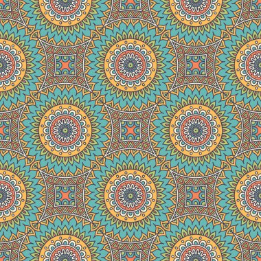 etnik çiçek seamless modeli