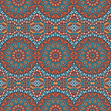 etnik çiçek seamless modeli